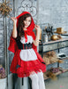 Lingeriecats Halloween Sexy Classical Deluxe Little Red Riding Hood 3 Piece Costume