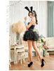 Lingeriecats Halloween Sexy Black Bunny 7 Piece Costume - Black Ear