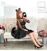 Lingeriecats Sexy 3 Pieces Cute Kitty Black Cat Sweet Costume Fancy Dress Halloween Outfit