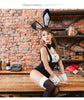 Lingeriecats Halloween Sexy Black Bunny 6 Piece Costume - White Ear