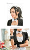 Lingeriecats Sexy Halloween Seductive French Maid 4 Piece Black and White Dress with Bowtie