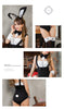 Lingeriecats Halloween Sexy Black Bunny 6 Piece Costume - White Ear