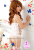 Flirty White Lace Babydoll Lingerie G-String