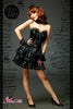 Lingeriecats Sexy Midnight Diva Classic Black Artificial Leather Party Dress