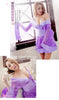 LINGERIECATS Sexy Purple Luster Japanese Doll Cosplay Kimono Costume Set