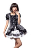 LINGERIECATS Black and White Plaid One Piece tutu Dress  (Free Sport Pant Gift)