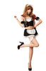 LINGERIECATS  Cheerleader Maid Outfit Cosplay Costume Set (Free Sport Pant Gift)