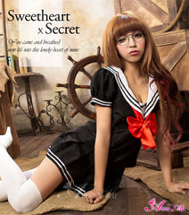 Lingeriecats Sailor Style School Girl Uniform Cosplay Costume Set