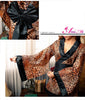 Lingeriecats Sexy Glamorous Leopard Japanese Kimono Outfit Cosplay Costume Set