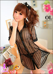 Seductive Secretary 2 Pcs Blouse Costume