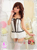 Black and White 5 Pcs Corset Set