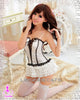 Black and White 5 Pcs Corset Set