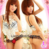 Stylish Seduction Bikini 3 Pcs Crotchless Panties Set