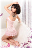 Pink Open-Front Babydoll Lingerie Dress