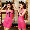 Rose Sexy Babydoll Lingerie Dress