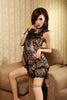 Sexy Black Leopard Clubwear Lace Lingerie Dress