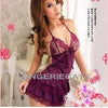 Hot Halter-Neck Rayon Chemise Purple