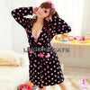 Charming Dots Coral Fleece Hooded Robe