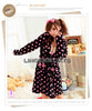 Charming Dots Coral Fleece Hooded Robe