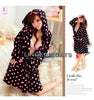 Charming Dots Coral Fleece Hooded Robe