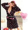 Charming Dots Coral Fleece Hooded Robe