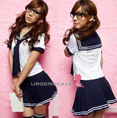 Sexy & Cute School Girl Costume Lingerie Uniform