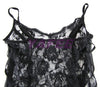 Flirty Black Lace Babydoll Lingerie G-String