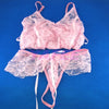 Flirty Pink Lace Babydoll Lingerie G-String