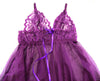 Purple Strap and See Through Babydoll