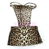 Sexy Leopard Backless V-neck Clubwear Lingerie Dress